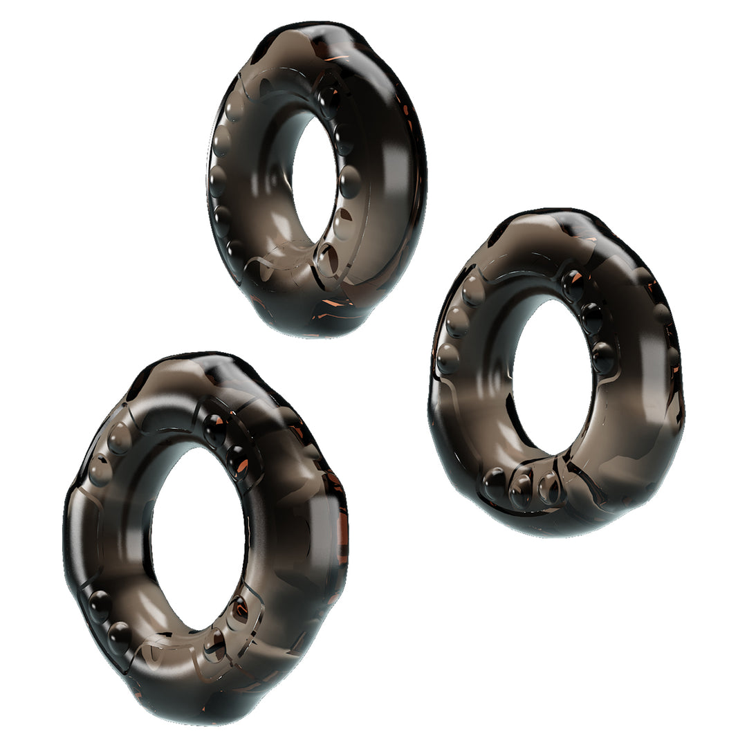 Baile Yvonne Stretchy Cock Ring Set 3pc - Cock Ring - Australia - Sexy Devil