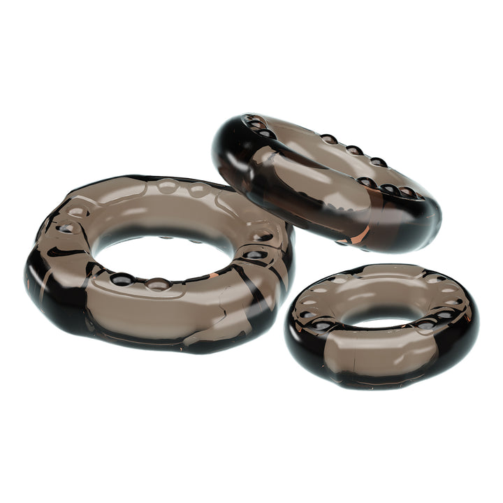 Baile Yvonne Stretchy Cock Ring Set 3pc - Cock Ring - Australia - Sexy Devil