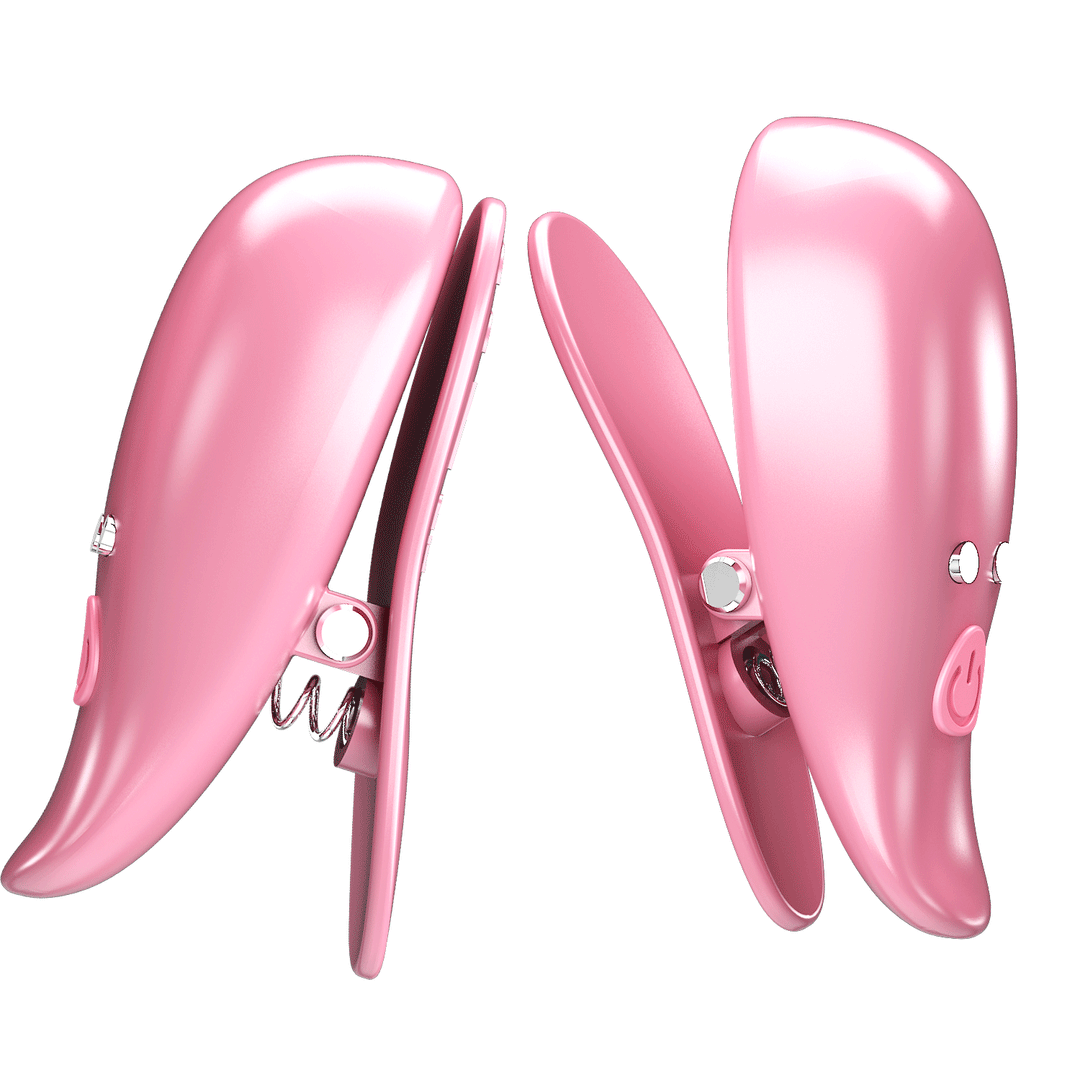 Pretty Love Leaf Vibrating Rechargeable Nipple Clamps