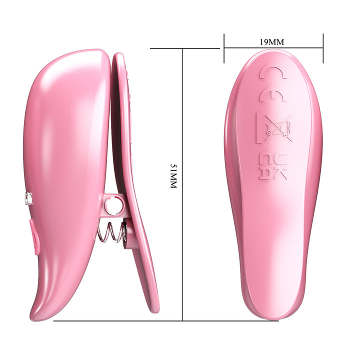 Pretty Love Leaf Vibrating Rechargeable Nipple Clamps