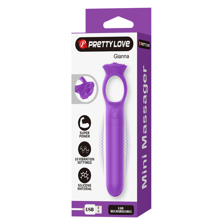 Pretty Love Gianna Mini Massager with Rose Handle