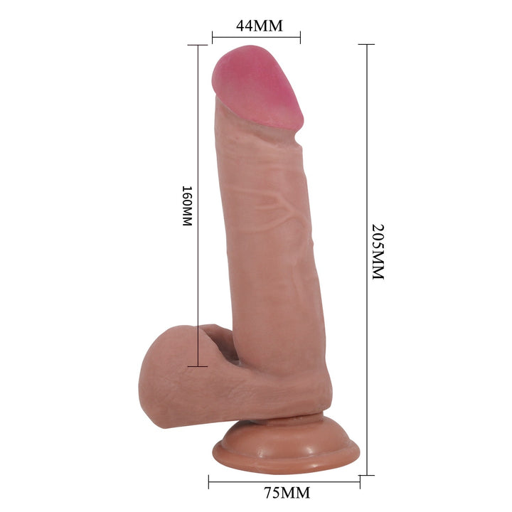 Pretty Love Creel 8.1" Sliding Skin Realistic Dildo
