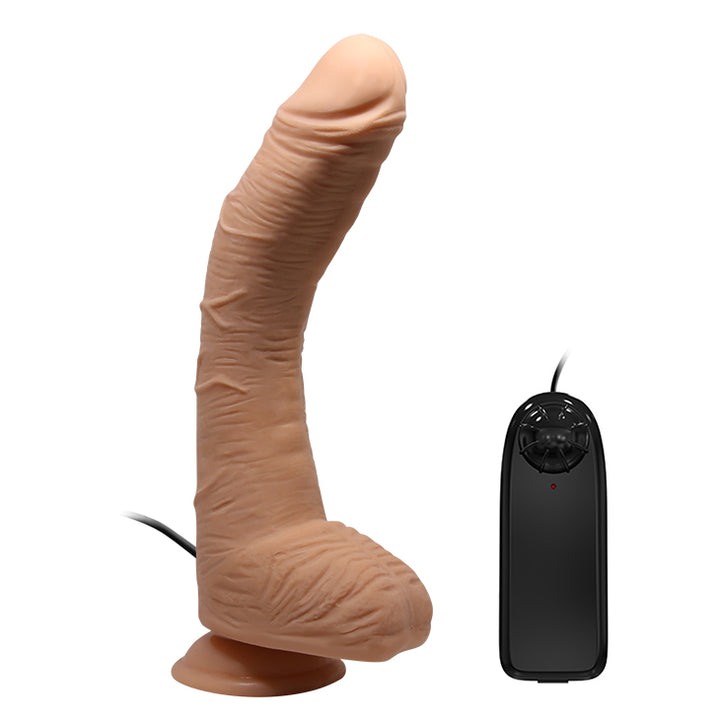 Beautiful Encounter Alex 11" Realistic Curved Vibrating Dildo