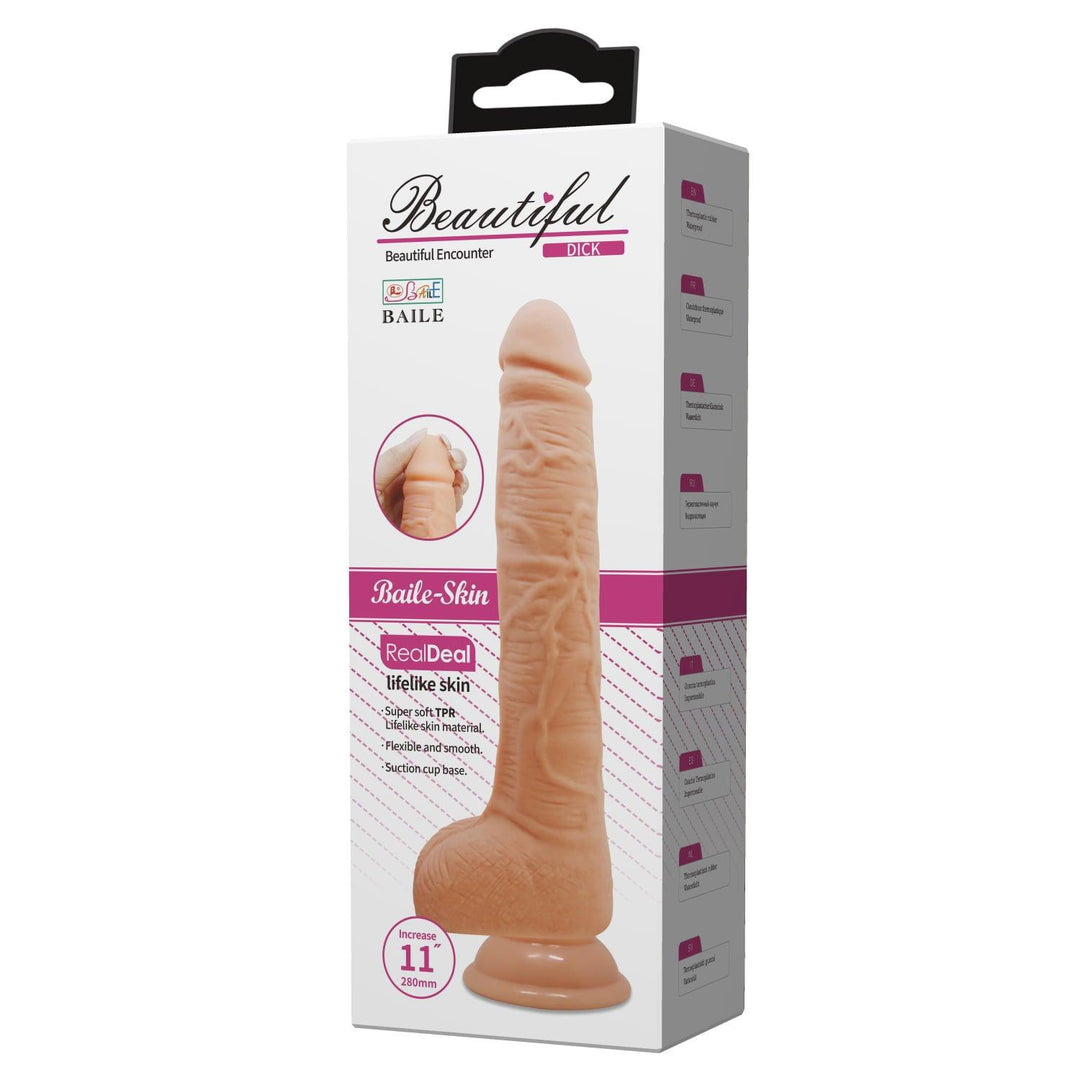 Beautiful Encounter by Baile 11" Dildo with Balls Dick - Light