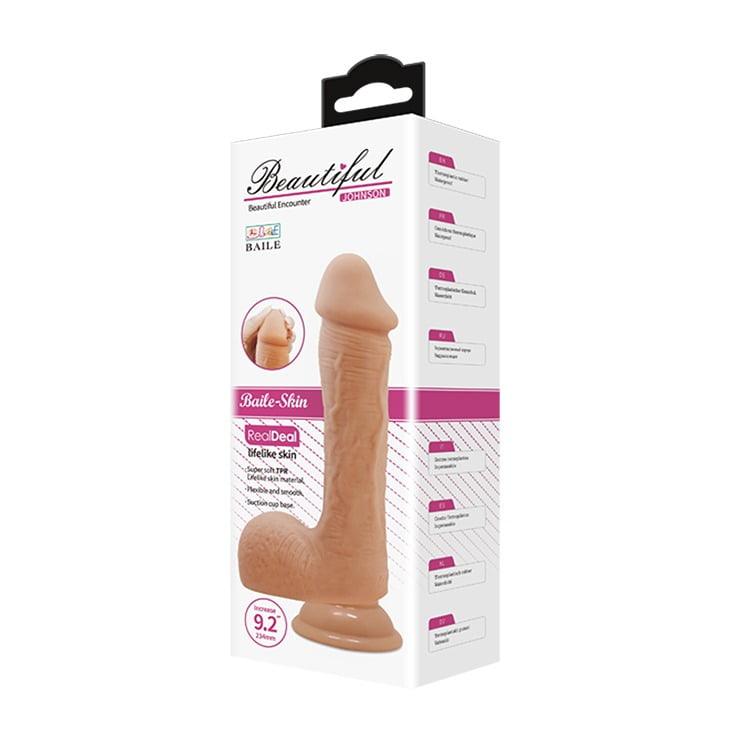 Beautiful Encounter Johnson 9.2" Realistic Dildo with Balls