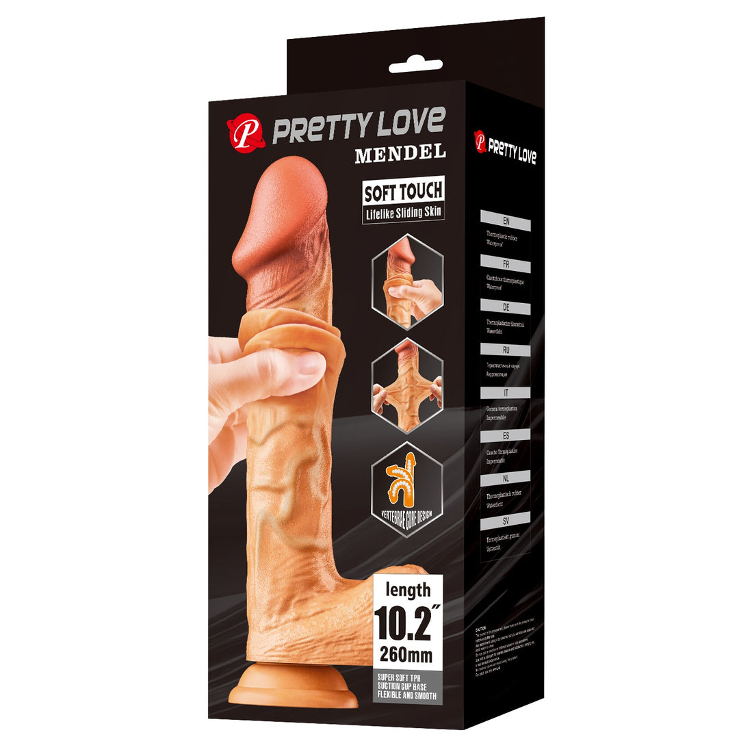 Pretty Love Mendel 10.2'' Realistic Dildo with Balls