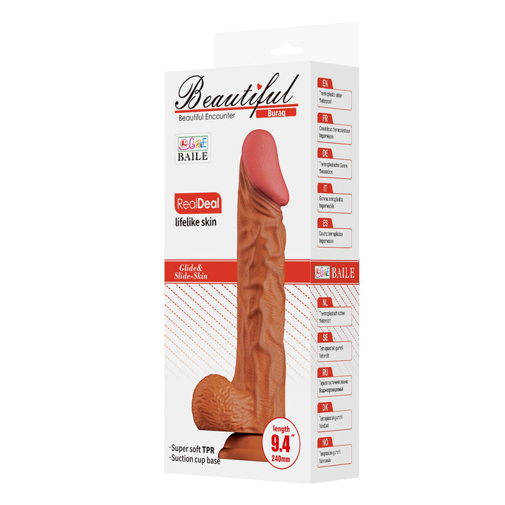 Beautiful Encounter Buraq 9.4" Realistic Dildo with Balls