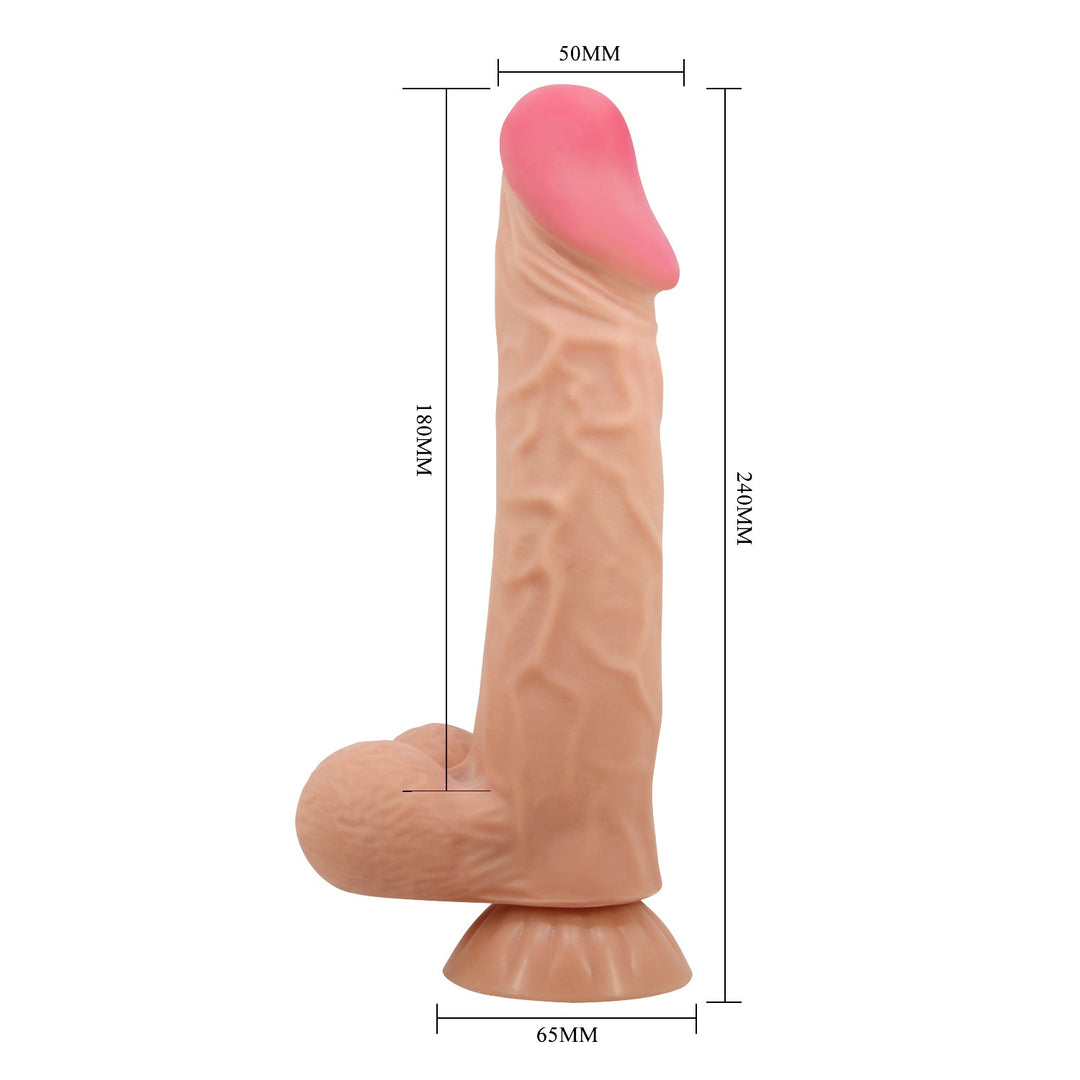 Pretty Love Buraq 9.4'' Vibrating Realistic Dildo with Balls