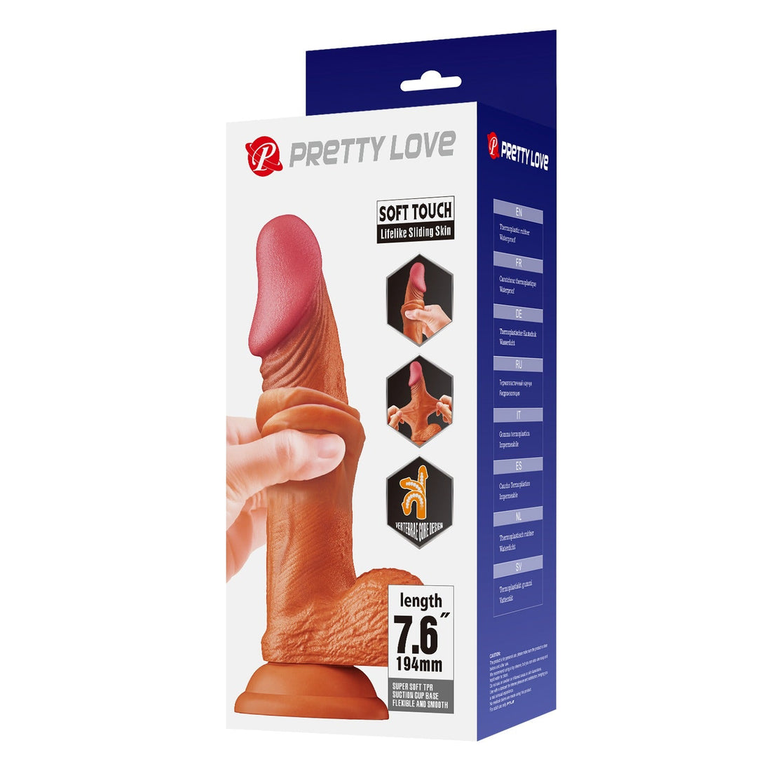 Pretty Love Zebulon 7.6'' Realistic Dildo with Balls