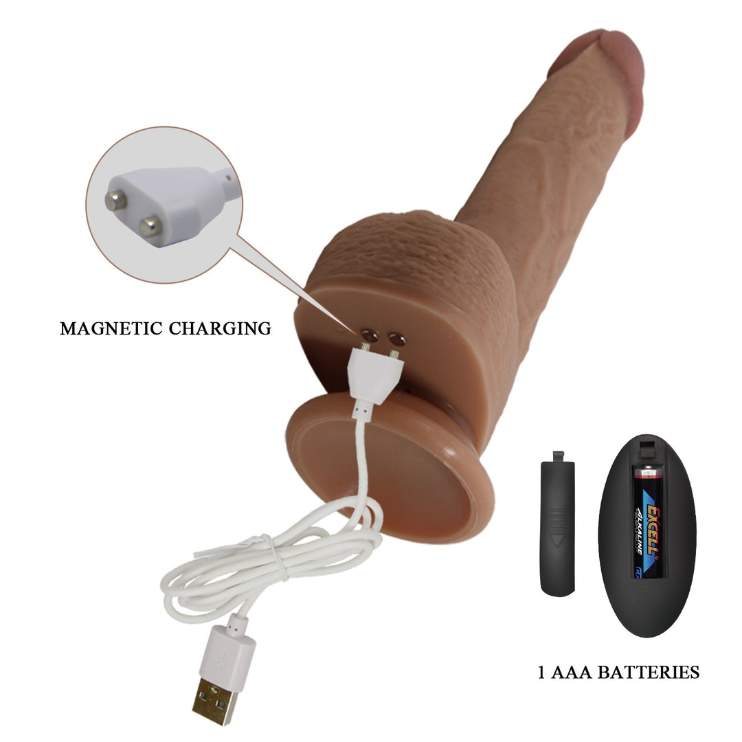 Pretty Love Tommy  8.9" Thrusting & Vibrating Dildo with Remote Control