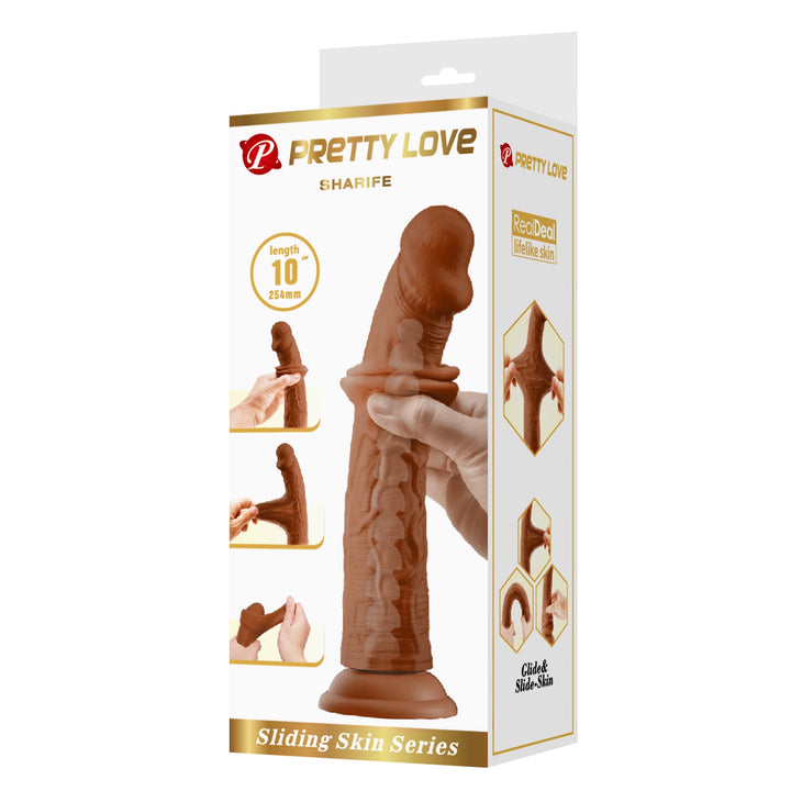 Pretty Love Sharife 10" Sliding Skin Dildo