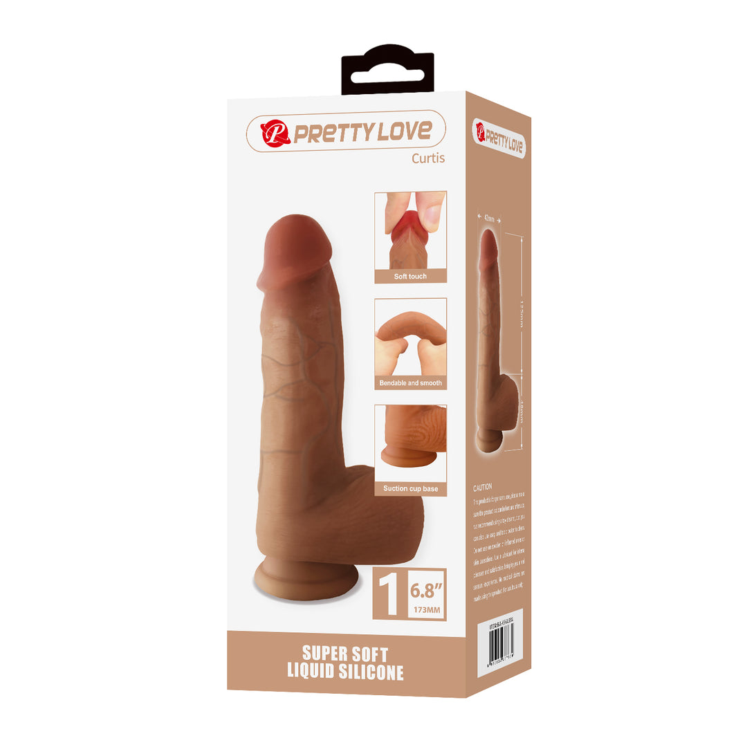 Pretty Love Curtis 6.8" Super Soft Liquid Silicone Dildo