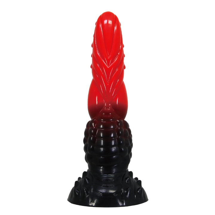 Power Monsters 9.6" Fire Dragon Rippled Silicone Dildo