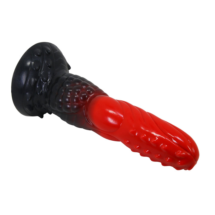 Power Monsters 9.6" Fire Dragon Rippled Silicone Dildo