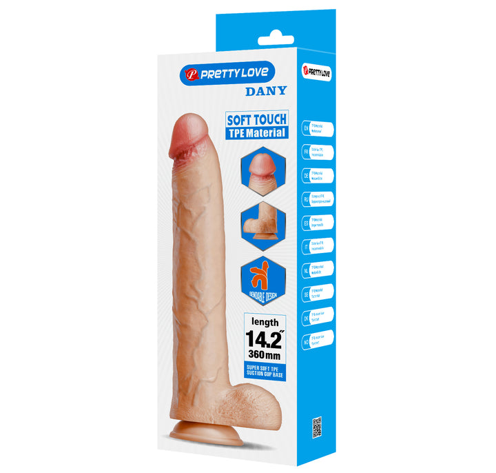 Pretty Love Dany 14.2" Lifelike Bendable Super Huge Fantasy Dildo