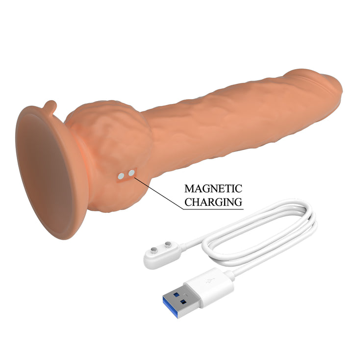 Pretty Love Eren 8.1" Thrusting & Vibrating Silicone Dildo