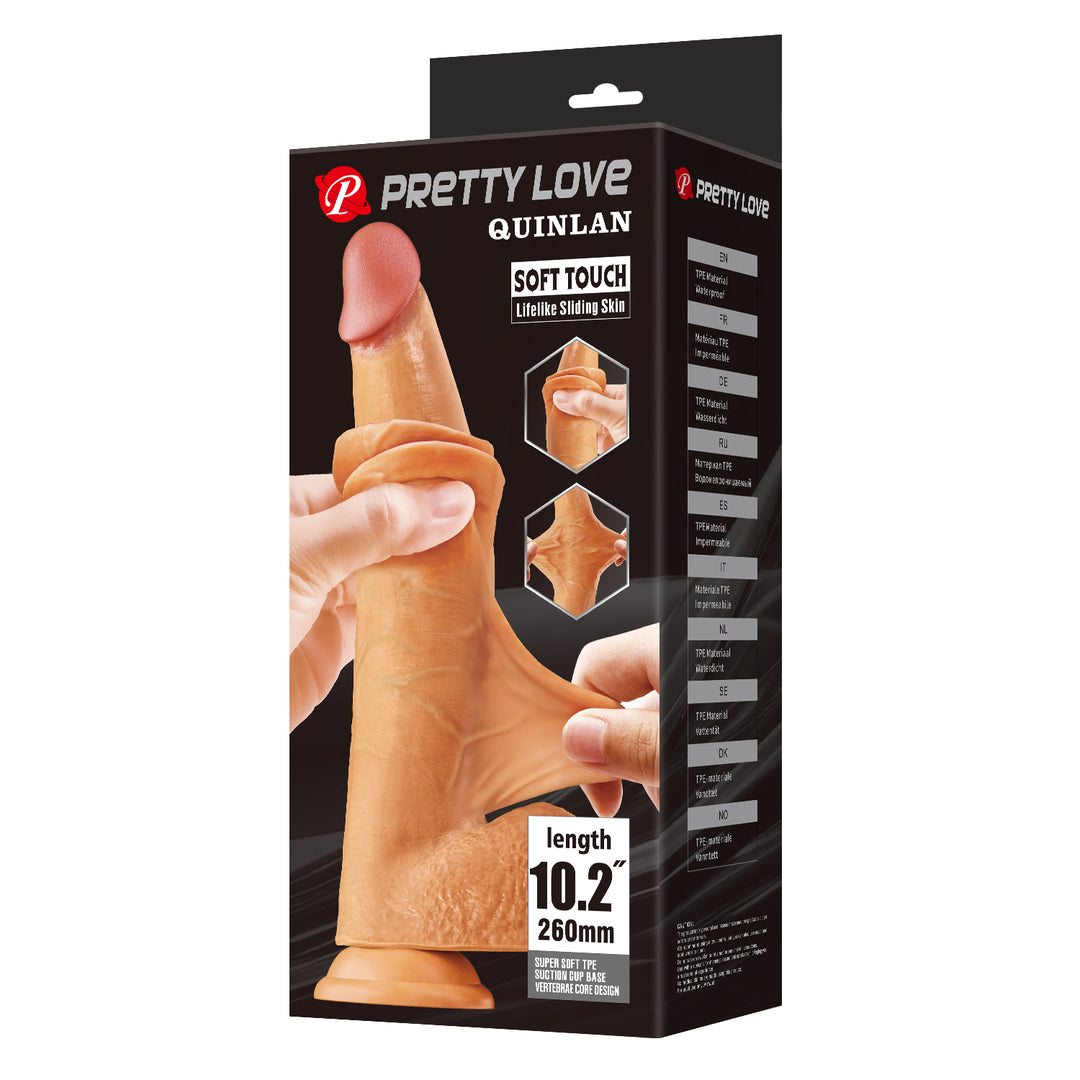 Pretty Love Quinlan 10.2" Sliding Skin Soft Touch Dildo