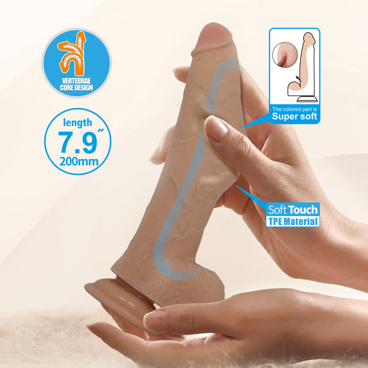 Pretty Love Fabian 9.1" Soft Touch Realistic Dildo