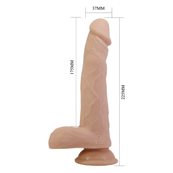 Pretty Love Davey Thrusting & Rotating 8.9" Dildo with Remote Control