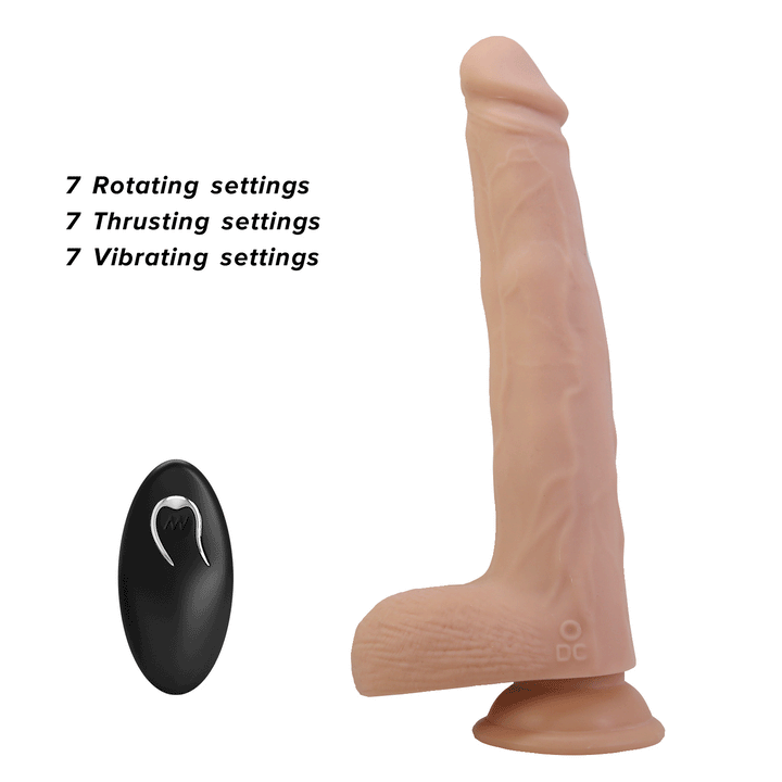 Pretty Love Miles Thrusting & Rotating 9.3" Realistic Dildo with Remote Control