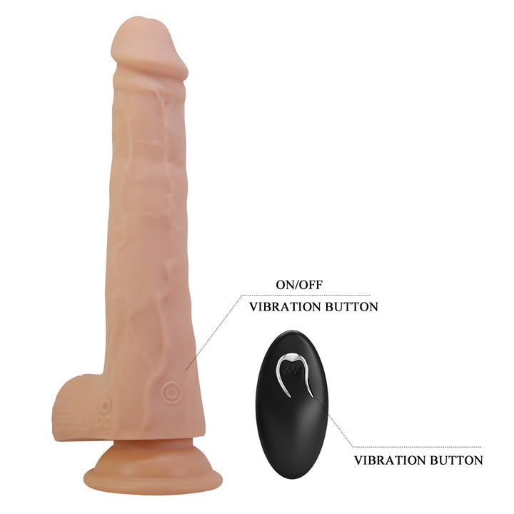 Pretty Love Miles Thrusting & Rotating 9.3" Realistic Dildo with Remote Control