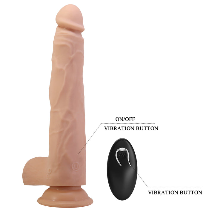 Pretty Love Nolan Thrusting & Rotating 9.7" Dildo with Remote Control