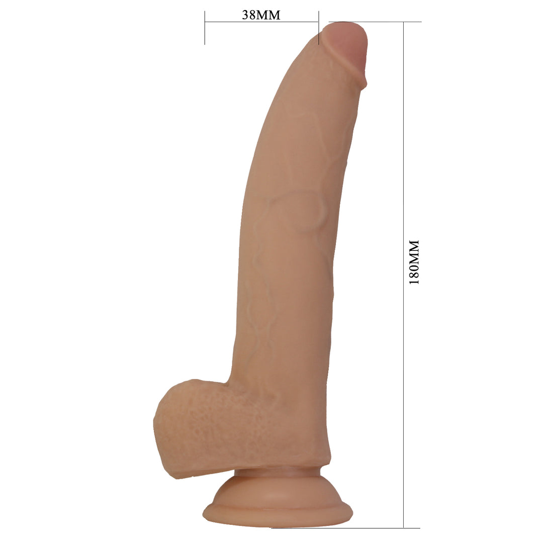 Pretty Love Ercument 7.1" Soft Touch Sliding Skin Dildo