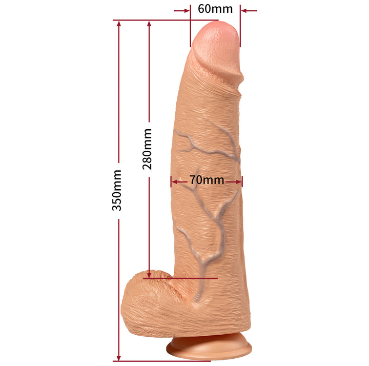 Pretty Love Severus 13.8" Realistic Bendable Sliding Skin Dildo