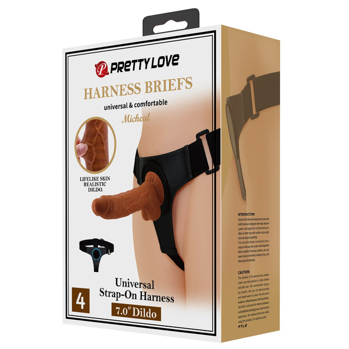 Pretty Love Universal Strap On Harness with 7" Dildo - Micheal - Strap On - Australia - Sexy Devil