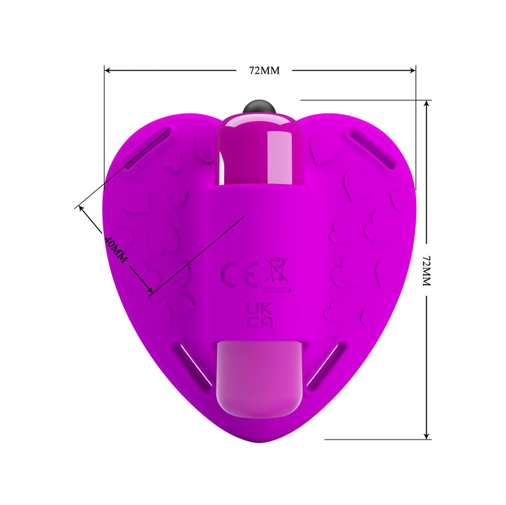 Pretty Love Heartbeat Clitoral Stimulator - Purple