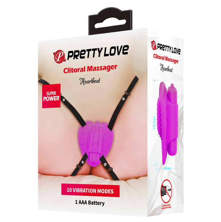 Pretty Love Heartbeat Clitoral Stimulator - Purple