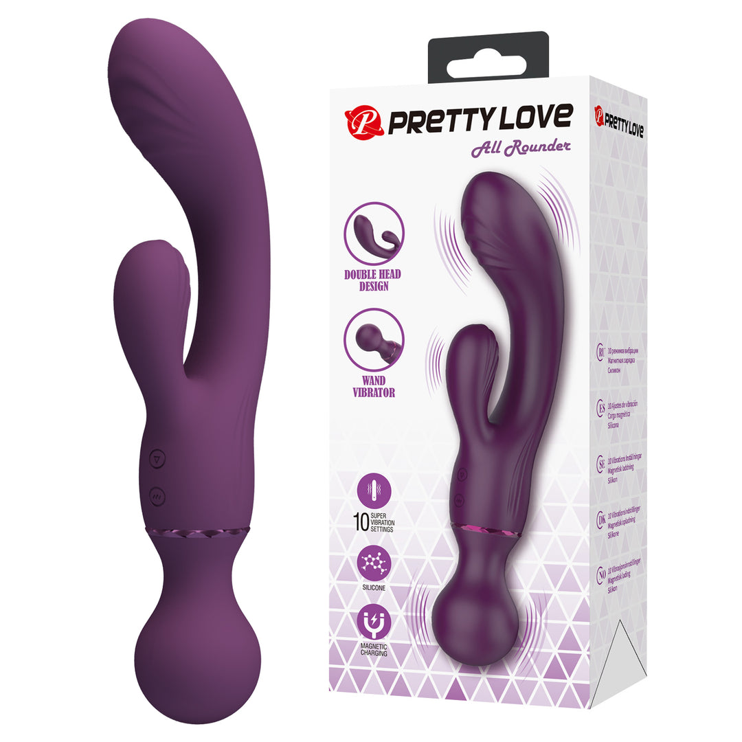 Pretty Love All Rounder Double Head Rabbit Vibrator & Wand