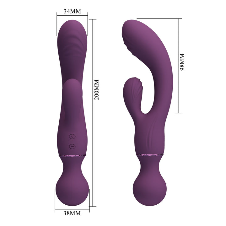 Pretty Love All Rounder Double Head Rabbit Vibrator & Wand