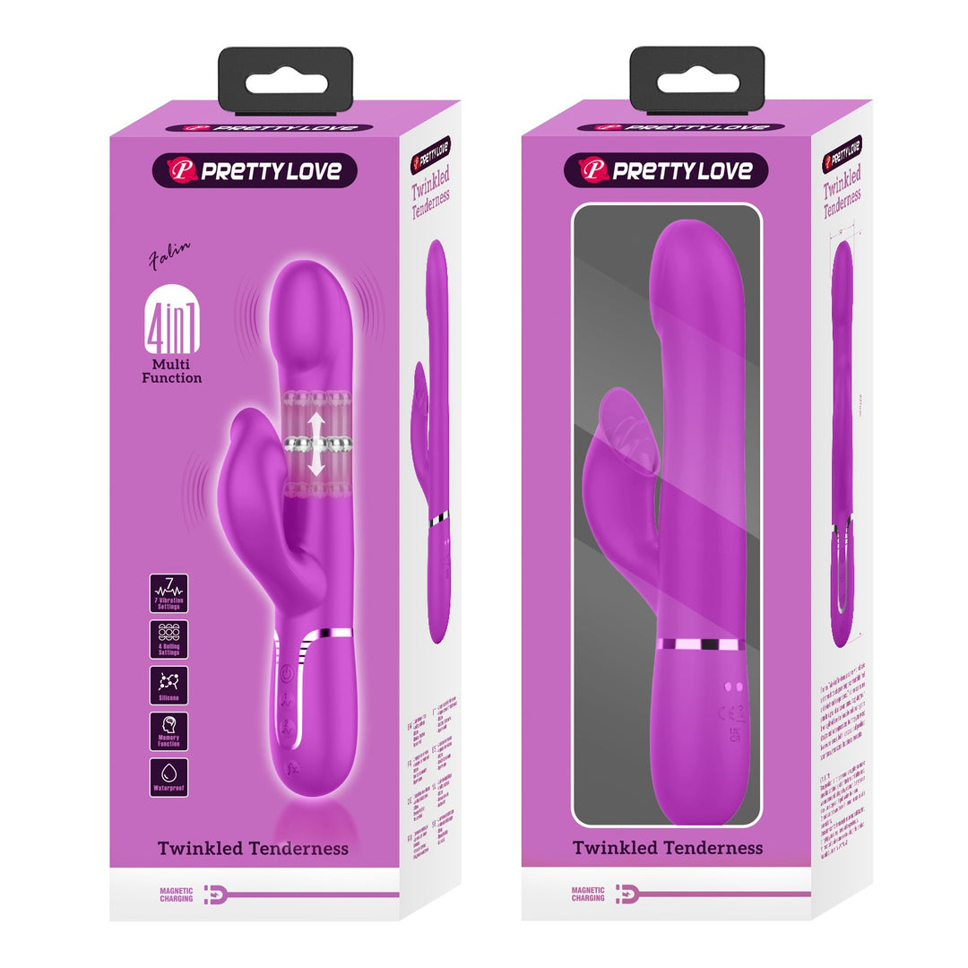 Pretty Love Twinkled Tenderness Rolling Rabbit Vibrator - Falin