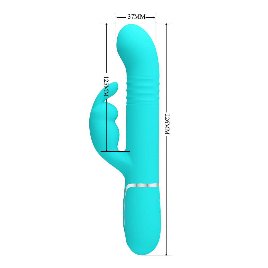Pretty Love Twinkled Tenderness Thrusting & Rotating Rabbit Vibrator - Coale