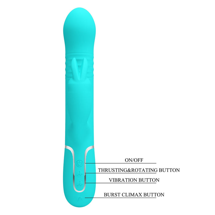Pretty Love Twinkled Tenderness Thrusting & Rotating Rabbit Vibrator - Coale