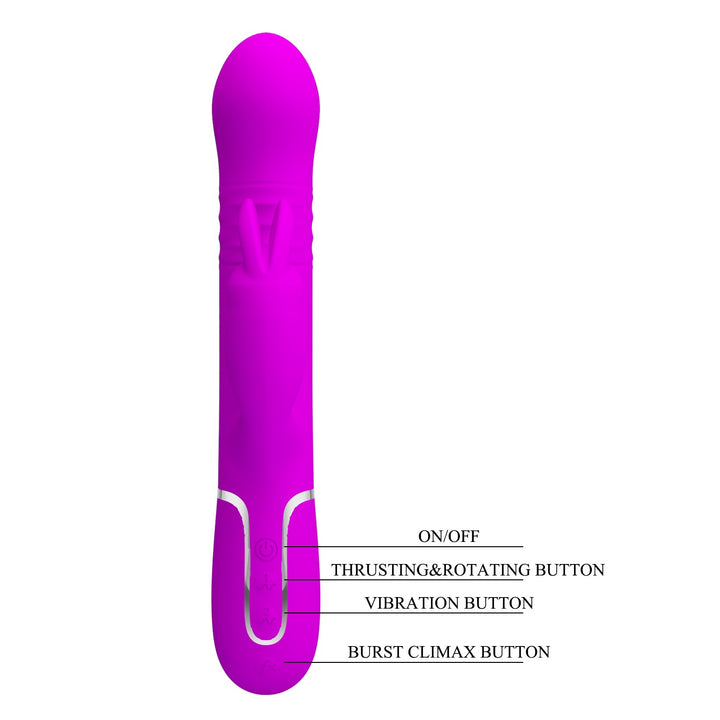 Pretty Love Twinkled Tenderness Thrusting & Rotating Rabbit Vibrator - Coale