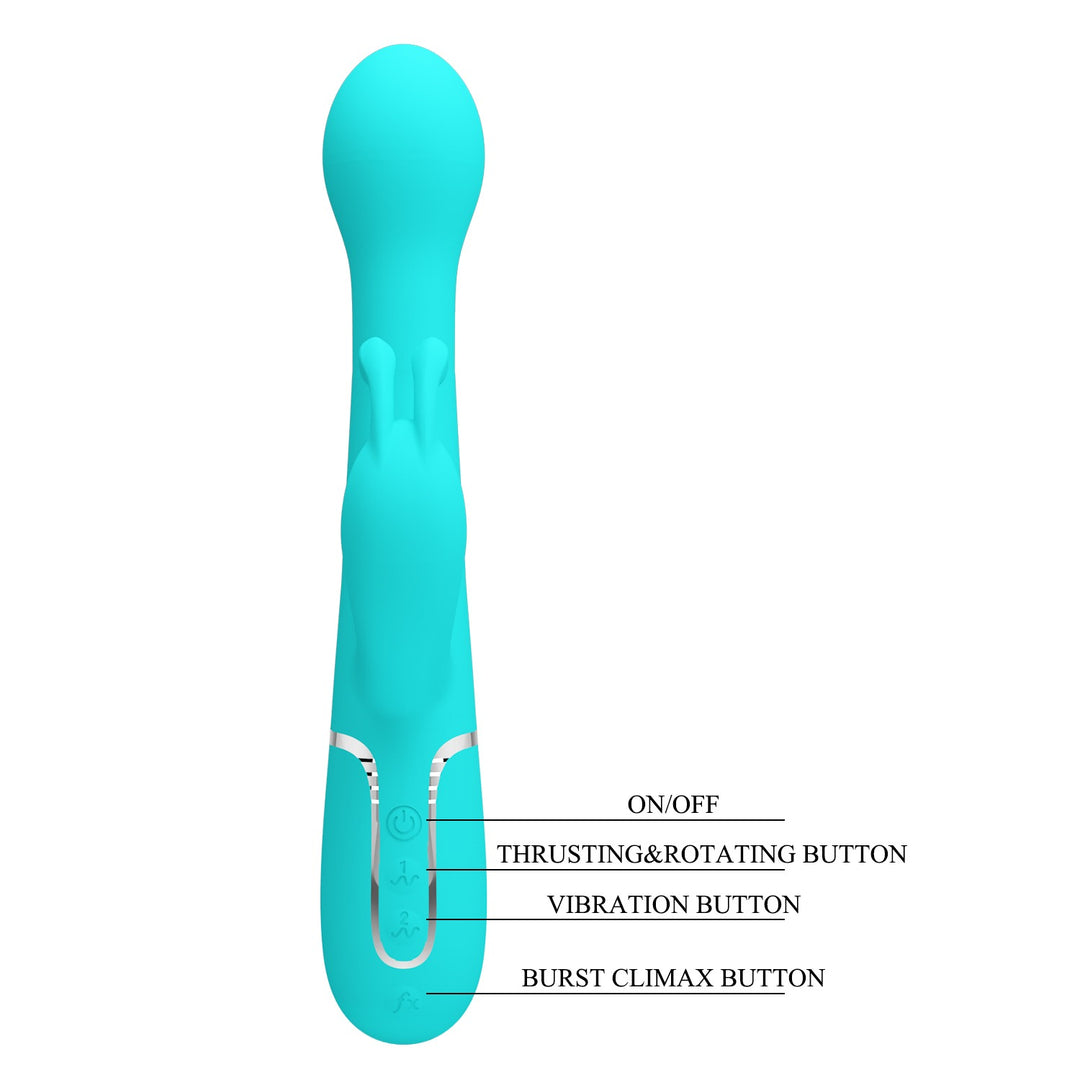 Pretty Love Twinkled Tenderness Thrusting & Rotating Rabbit Vibrator - Dejon