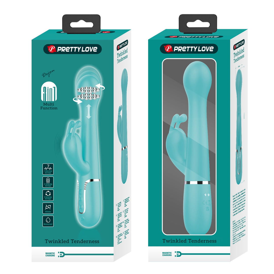 Pretty Love Twinkled Tenderness Thrusting & Rotating Rabbit Vibrator - Dejon