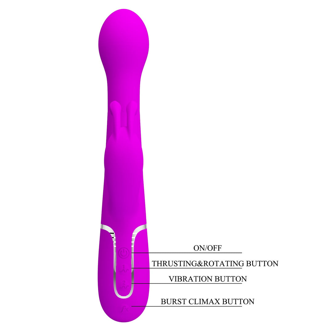 Pretty Love Twinkled Tenderness Thrusting & Rotating Rabbit Vibrator - Dejon