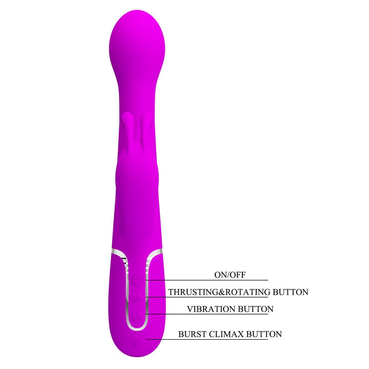 Pretty Love Twinkled Tenderness Thrusting & Rotating Rabbit Vibrator - Dejon