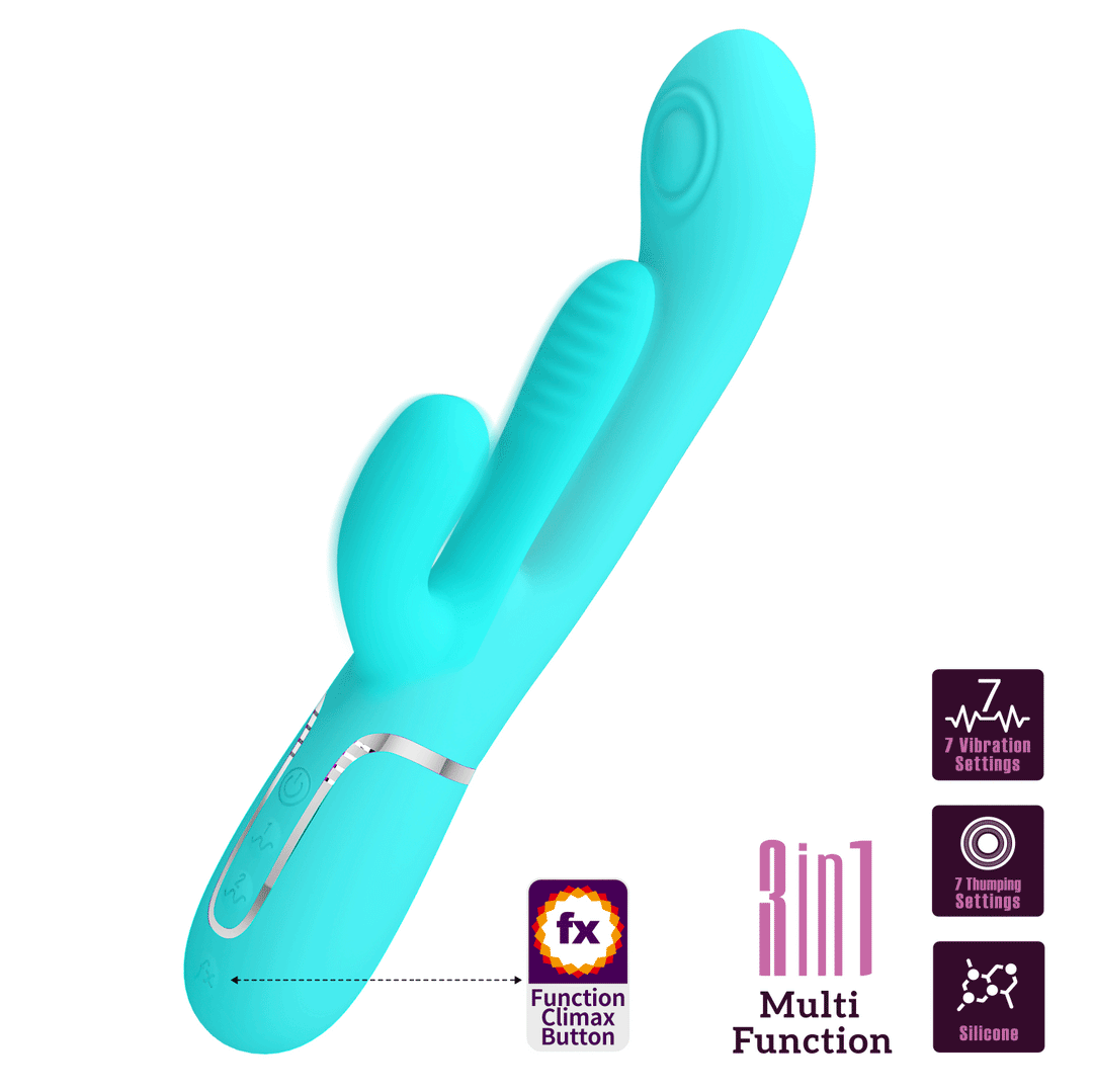 Pretty Love Twinkled Tenderness Thumping & Licking Rabbit Vibrator - Shania