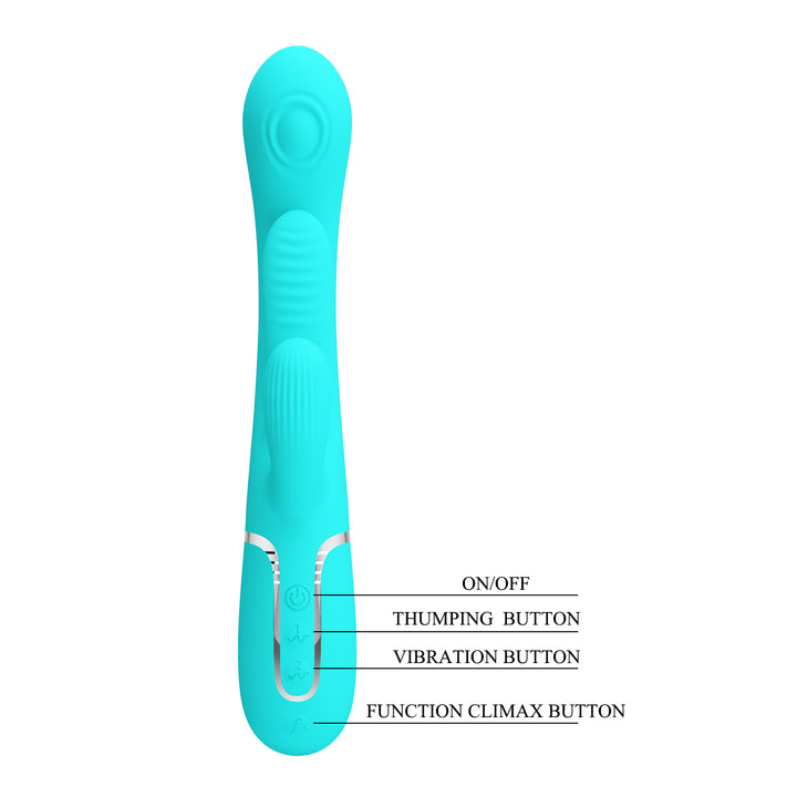Pretty Love Twinkled Tenderness Thumping & Licking Rabbit Vibrator - Shania