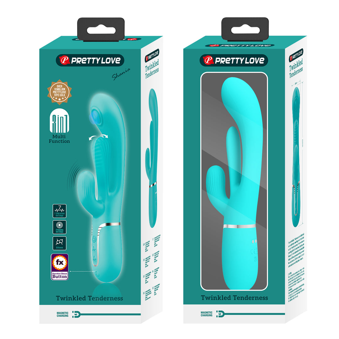 Pretty Love Twinkled Tenderness Thumping & Licking Rabbit Vibrator - Shania