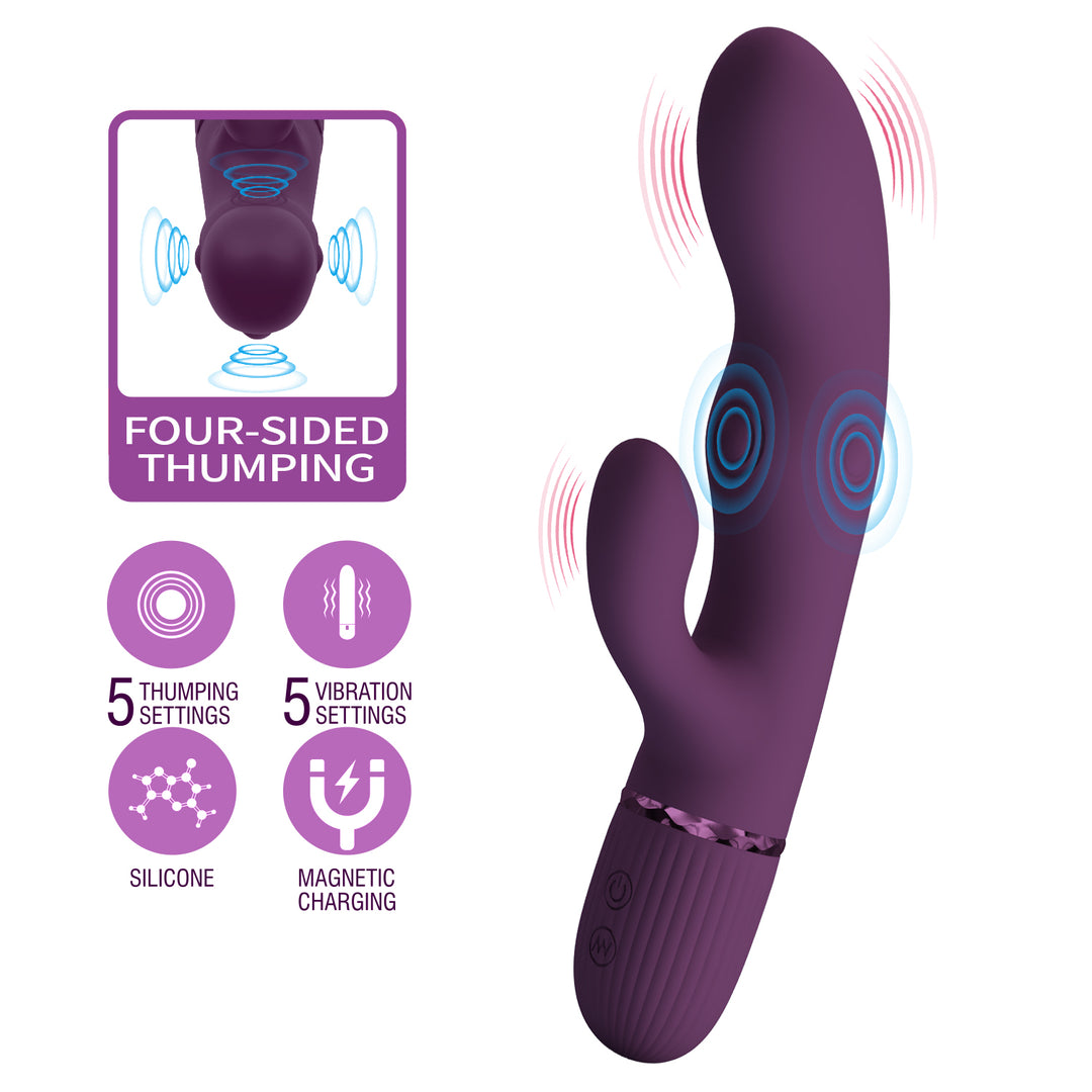 Pretty Love Zach Four Side Thumping Rabbit Vibrator