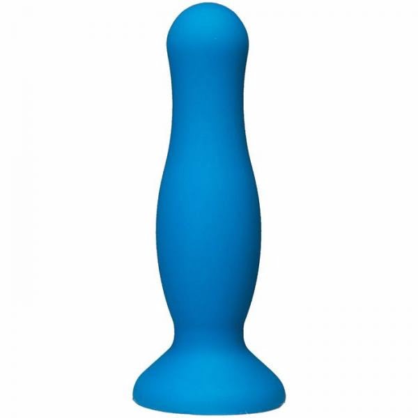 Doc Johnson American Pop! Mode 4" Silicone Anal Plug - Blue