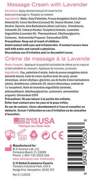 Swiss Navy Desire Massage Cream with Lavender 150ml