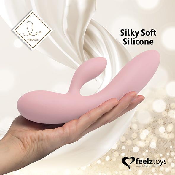 FeelzToys Lea Rechargeable Rabbit Vibrator - Soft Pink