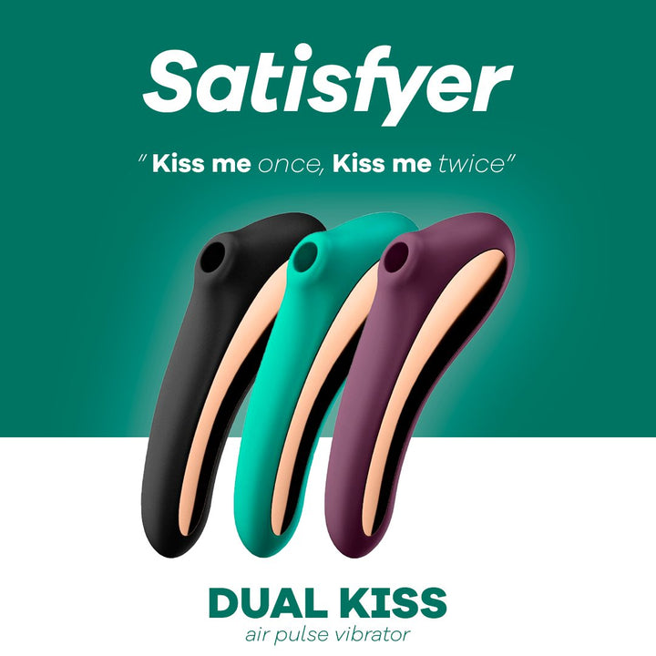 Satisfyer Dual Kiss Air Pulse Clitoral Stimulator & G Spot Vibrator