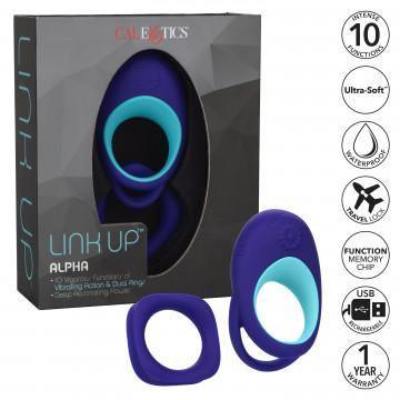 CalExotics Link Up Alpha Rechargeable Vibrating Cock Ring